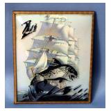 Fish & Ship Silhouettes, Qty 2, 1940