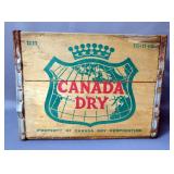 Vintage Canada Dry Ginger Ale Metal Framed Crate, 16" x 12" x 10"