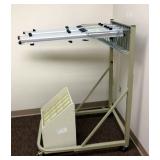 Safco Rolling Map / Poster Rack, Holds 12 Maps, Includes 10 Map Clips, Height and Width Adjustable w