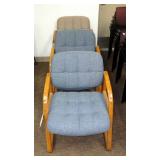 The Hon Company Guest Arm Chairs with Sled Style Bases, Wood Arms and Legs(3)