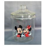 Mickey Mouse Cookie Jars, Qty 3, And Cookie Cutters, Qty 5, Mickey Mouse Candle Glass, Total Qty 9