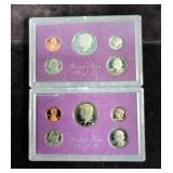 US Mint Proof Sets, Qty 10, Years Include 1984-1993