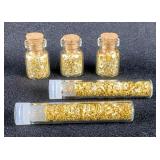 Gold Flake Vials, Qty 5