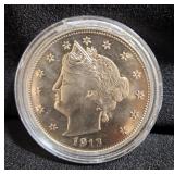 1913 V Nickel Enlarged Replica Coin