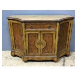 Sideboard Buffet, 1 Drawer, 2-Shelf Lower Compartment, And 2-Shelf Compartments On Each Side, 35" H 
