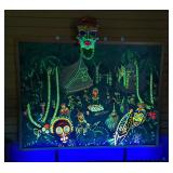 Original Acrylic Painting Of "Tiki-Tiki" South Seas Primitive Ceremonial On Canvas By Evelyn Lancast