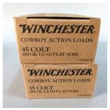 Winchester .45 Colt Cowboy Action Load Ammo, Approx 100 Rds