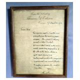 Thomas Edison Hand Written Letter To His Friend Ford About The Negative Effects Of Cigarettes, Dated
