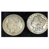 1878 CC and 1890 CC Morgan Silver Dollars