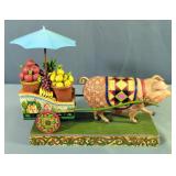 Enesco Heartwood Creek By Jim Shore "This Little Piggy Went To Market", 9" H x 11.5" W x 4.5" D