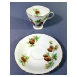 Bone China Cup And Saucer Sets, Qty 6, Includes Royal Vale, Shelly, Clarence, And More