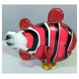 Art Glass Clown Fish, Possibly Murano, 5.25" H x 7.5" L