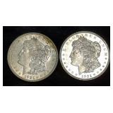 1921 Morgan Silver Dollars, Qty 6