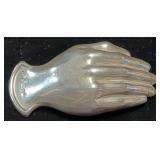Thomas Bradbury & Sons Sterling Silver Pin In The Shape Of A Cupped Hand, Mfg In Sheffield c. 1936, 
