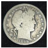 1899 O Barber Half Dollar