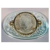 Belt Buckle With 1921 Morgan Silver Dollar