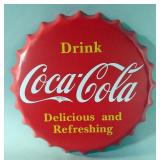 Drink Coca-Cola Bottle Cap Sign, 16"