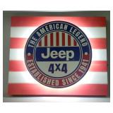 Jeep The American Legend Backlit Metal Sign, 18" x 15" x 2"
