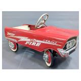 Vintage Ball Bearing Murray Fire Chief Pedal Car, Missing Bell, Approx 32" Long