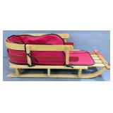 Canadian L.L. Bean Kids Pull Sled And Cushion Set, Approx 38" Long