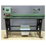Central Machinery 14" x 40" Wood Lathe With 7" Sander Model 67690, On Stand With Custom Attachment T