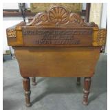 Large Rustic Butcher Block Hostess Station, Very Heavy, 2 pcs, w Storage, Impressive Piece