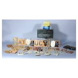 Union Utility Sectional Drawer Cabinet #210 12"d x 10w x 5h w Peacock Mark + Metal 5" Alpha Stencil+