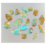 Tumbled Bisbee Turquoise Stones, Qty. 18