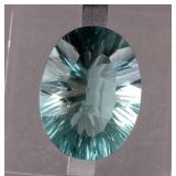 20 Carat Multi-Faceted Oval Cut Topaz Gemstone - 20 x 15mm