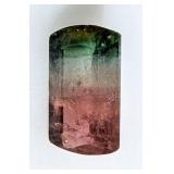 Watermelon Tourmaline Multi-Faceted Emerald Cut Gemstone 12x7mm - 3.3 Total Carat Weight 