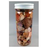 Raw Opal Stones In Water Jar, 5" Tall