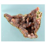 Vanadinite, Pink And Read Chalcedony and Ferruginous Quartz Mineral Display Specimens