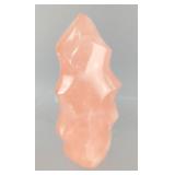 Polished Rose Quartz Flame - 6" 