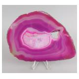 Brazilian Agate Slice On Display Stand