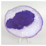 Brazilian Agate Slice On Display Stand