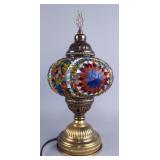 Turkish Mosaic Table Lamp, 13" Tall