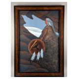 Bill Rabbit (American, 1946 -2012) Original Acrylic On Canvas Painting, Framed - 41" x 28.5"