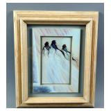 Bill Rabbit (American 1946 - 2012) Framed Three Dimensional Native American Artwork, Framed Under Gl