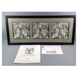 Bev Doolittle "Two More Indian Horses" Triptych Lithograph, Signed And Numbered #18718 of 48000, Fra