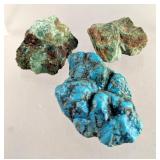 Turquoise And Chrysocolla Mineral Samples, 930 Total Carat Weight