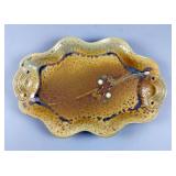 Slab Built Art Pottery Platter By Local Olathe KS Artist - raE - 16" x 11"