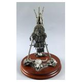 Chilmark Pewter Sculpture, Crow Sentry 