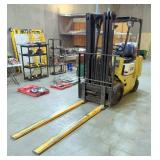 TCM FCG25 Propane Forklift, Model FCG25N8, With TCM 189" Mast, Model VFHM480-486, 9803 Hours On Meter