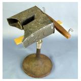1900s Table Top Stereo Viewer, Missing Optional Light Attachment, 11.5" Tall