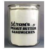 Toms Peanut Butter Sandwich Glass Canister, 10" x 9"