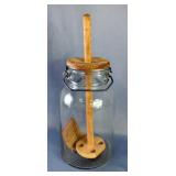 Glass One Gallon Butter Churn With Original Instructions