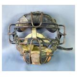 Vintage Wilson Catchers Mask, Special Services US Army Baseball Glove, Calf Skin Baseball Glove, And