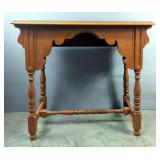 Accent Table With Turned Wood Legs, 29" x 30" x 15"