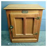 Oak White Clad Reproduction Ice Box, 24.5" x 22" x 16"