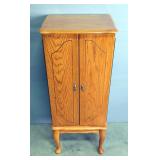 Jewelry Armoire With Felt Lined Drawers, Ring And Necklace Storage, 40" x 16" x 13"